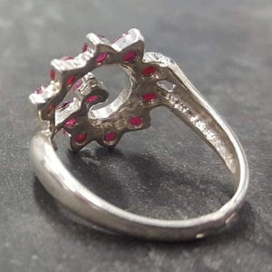 Real Ruby Ring, Ruby Ring, Natural Ruby Ring, July Birthstone, Silver Swirl Ring, Red Vintage Ring, Swirl Ring, Solid Silver Ring, Red Ring image 10