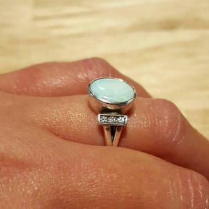 Opal Ring, Natural Opal, Vintage Rings, Fire Opal Ring, October Birthstone, Genuine Opal, White Ring, Promise Ring, Sterling Silver Ring image 9