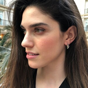 Emerald Earrings, Natural Emerald, Natural Ruby, Red and Green, Vintage Earrings, May Birthstone, July Birthstone, Antique, Solid Silver image 8