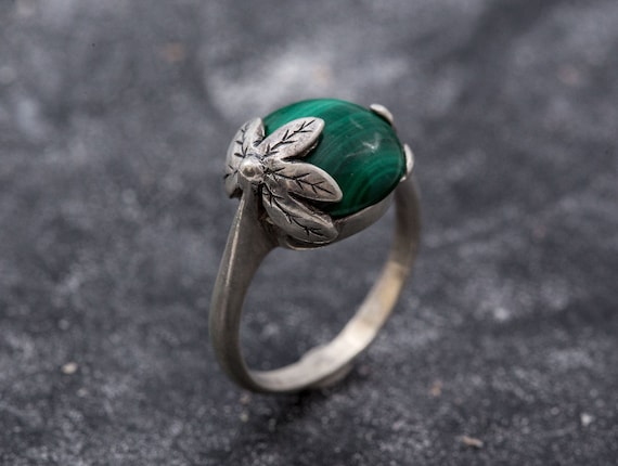 Etsy on sale malachite ring
