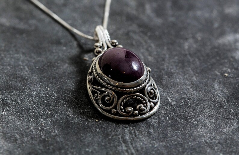 Colgante victoriano, colgante de rubí, colgante de rubí natural, colgante artístico, colgante de julio, colgante rojo, colgantes vintage, colgante de plata, colgante de rubí imagen 3