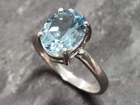 Blue topaz shop ring etsy