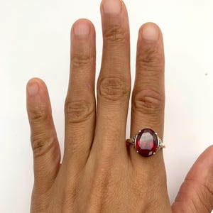 Red Ruby Ring, Created Ruby Ring, Red Tribal Ring, Large Ruby Ring, July Birthstone Ring, Ruby Statement Ring, Vintage Ring, Adina Stone image 7