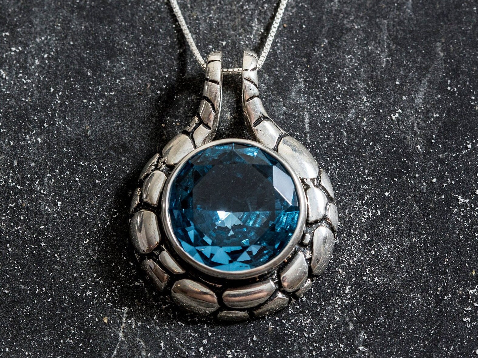 vintage topaz pendant