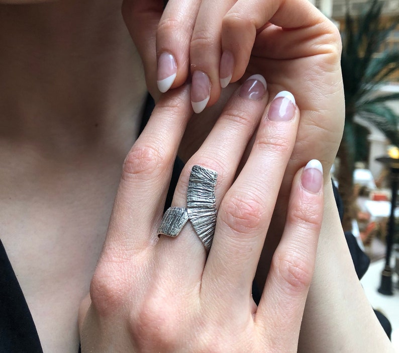 Massive Ring Snake Ring Solid Silver Ring Silver Artisan Ring Unique Silver Ring Statement Ring Large Silver Ring Raw Silver Ring