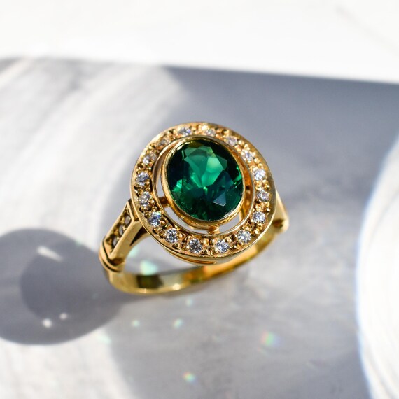 Gold Smaragd Ring Gold Antik Ring Gold Vintage Ring Antique Smaragd Ring Antique Rings Sterling Silber Ring erstellt Smaragd Ring Etsy