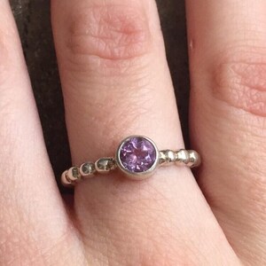 Dainty Amethyst Ring, Natural Amethyst, Natural Purple Amethyst Ring, February Birthstone Ring, Delicate Stack Ring, Purple Stone Ring