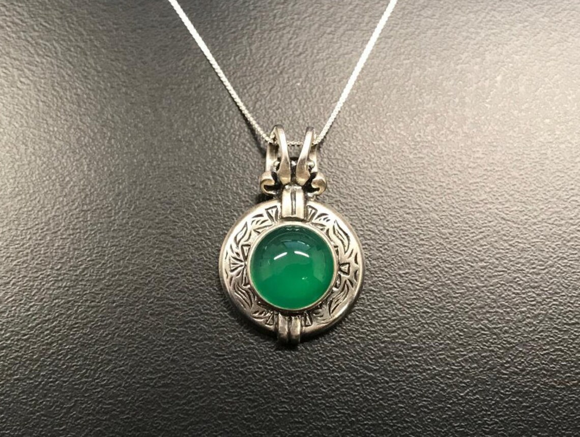 Emerald Pendant Created Emerald Antique Pendant Green | Etsy