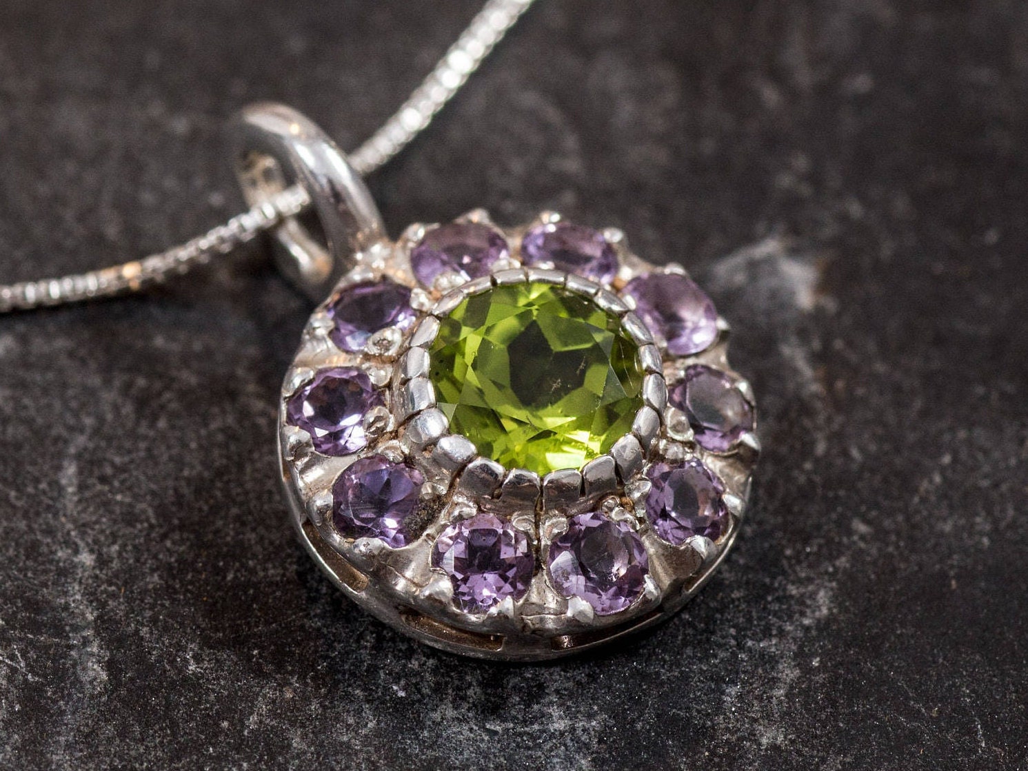 Amethyst peridot hotsell necklace