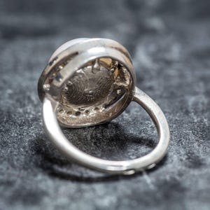 White Pearl Ring, Natural Pearl Ring, Pearl Ring, Large Pearl Ring, Vintage Pearl Ring, June Birthstone, June Ring, Solid Silver Ring, Pearl image 10