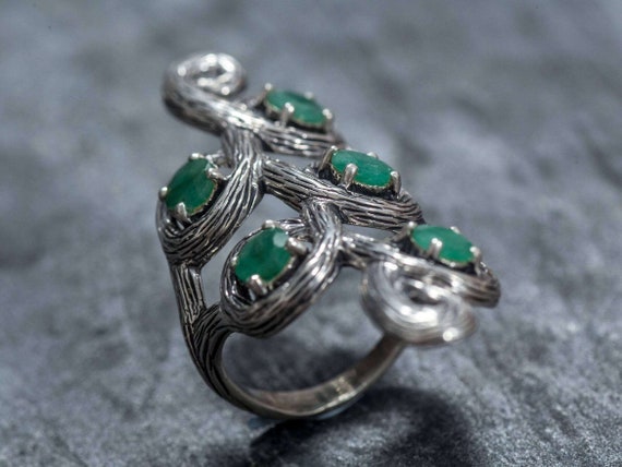Bague vintage emeraude sale