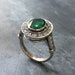 Emerald Ring, Antique Ring, Vintage Ring, Antique Emerald Ring, Antique Rings, Sterling Silver Ring, Green Vintage Ring, Created Emerald