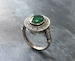 Emerald Ring, Antique Ring, Vintage Ring, Antique Emerald Ring, Antique Rings, Sterling Silver Ring, Green Vintage Ring, Created Emerald 