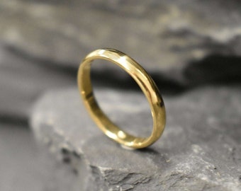 Gold Band, Wedding Gold Band, Wedding Band, Thin Gold Band, Stackable Ring, Wedding Ring, Gold Wedding Ring, Gold Plated Ring, 18K Gold Ring