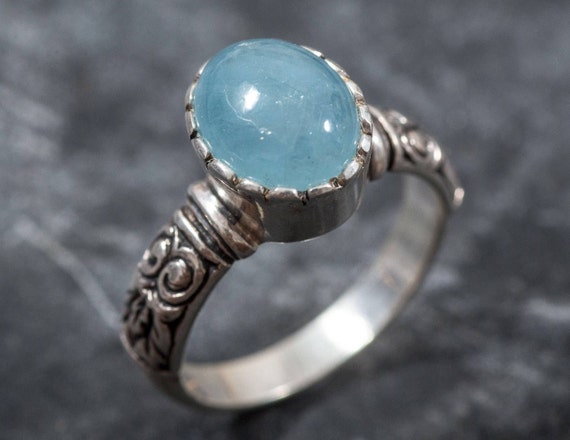 Etsy aquamarine ring deals