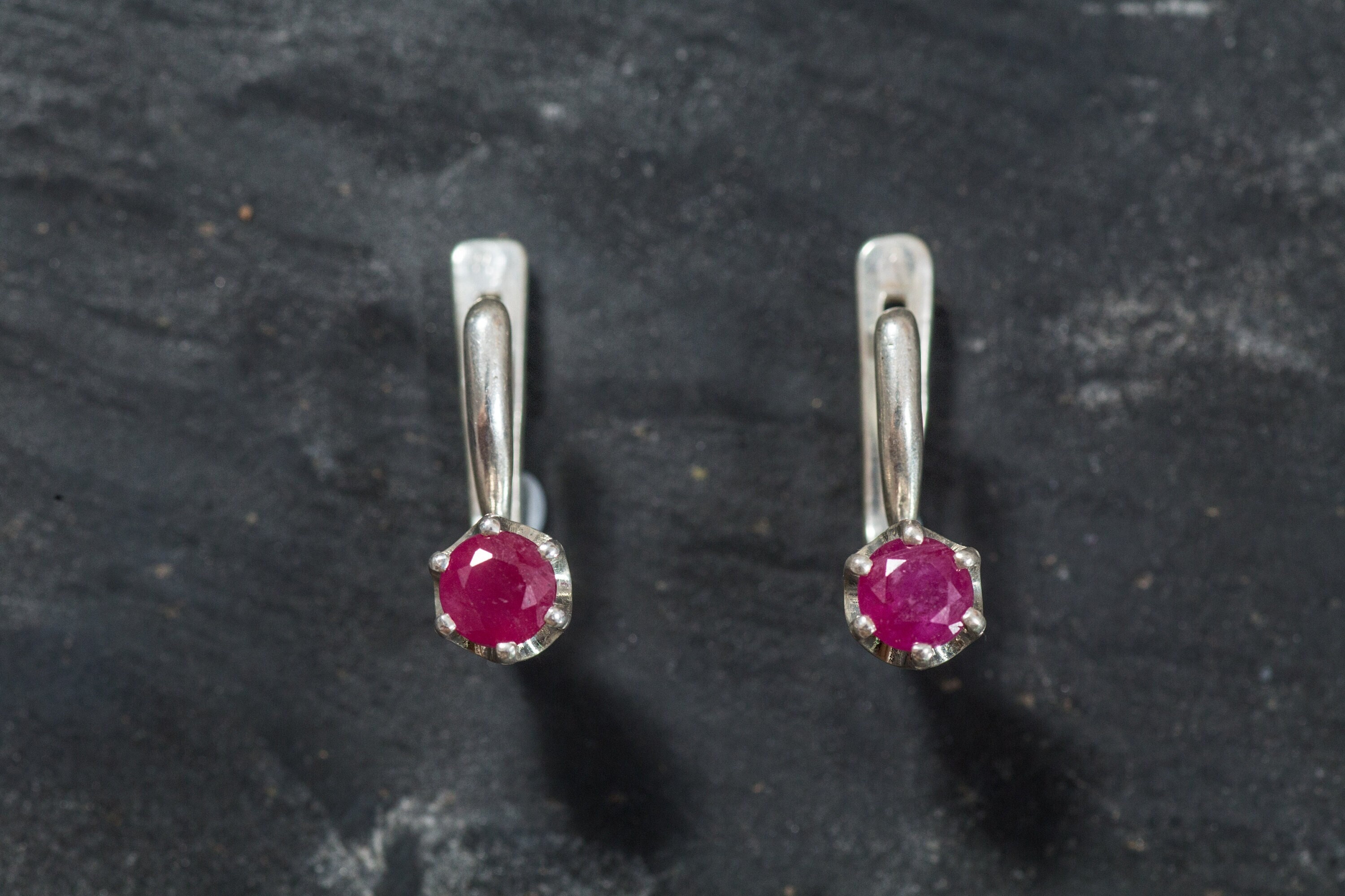 Ruby Earrings, Natural Ruby, Natural Ruby Earrings, July Earrings, Ruby ...