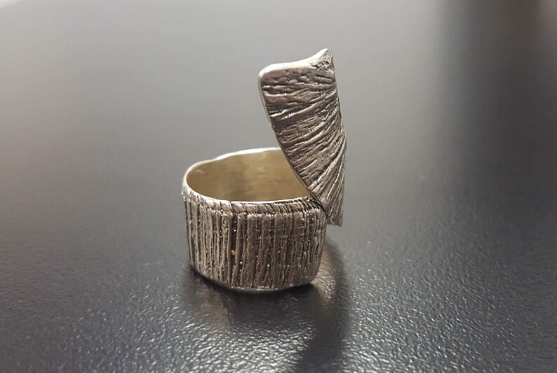 Massive Ring Snake Ring Solid Silver Ring Silver Artisan Ring Unique Silver Ring Statement Ring Large Silver Ring Raw Silver Ring