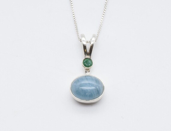 Natural aquamarine pendant discount