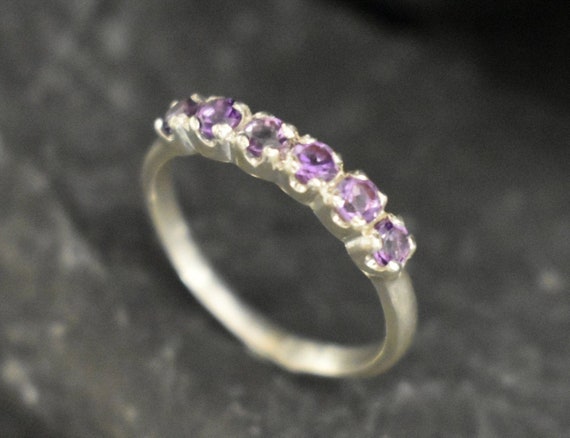 Amethyst stackable hotsell ring