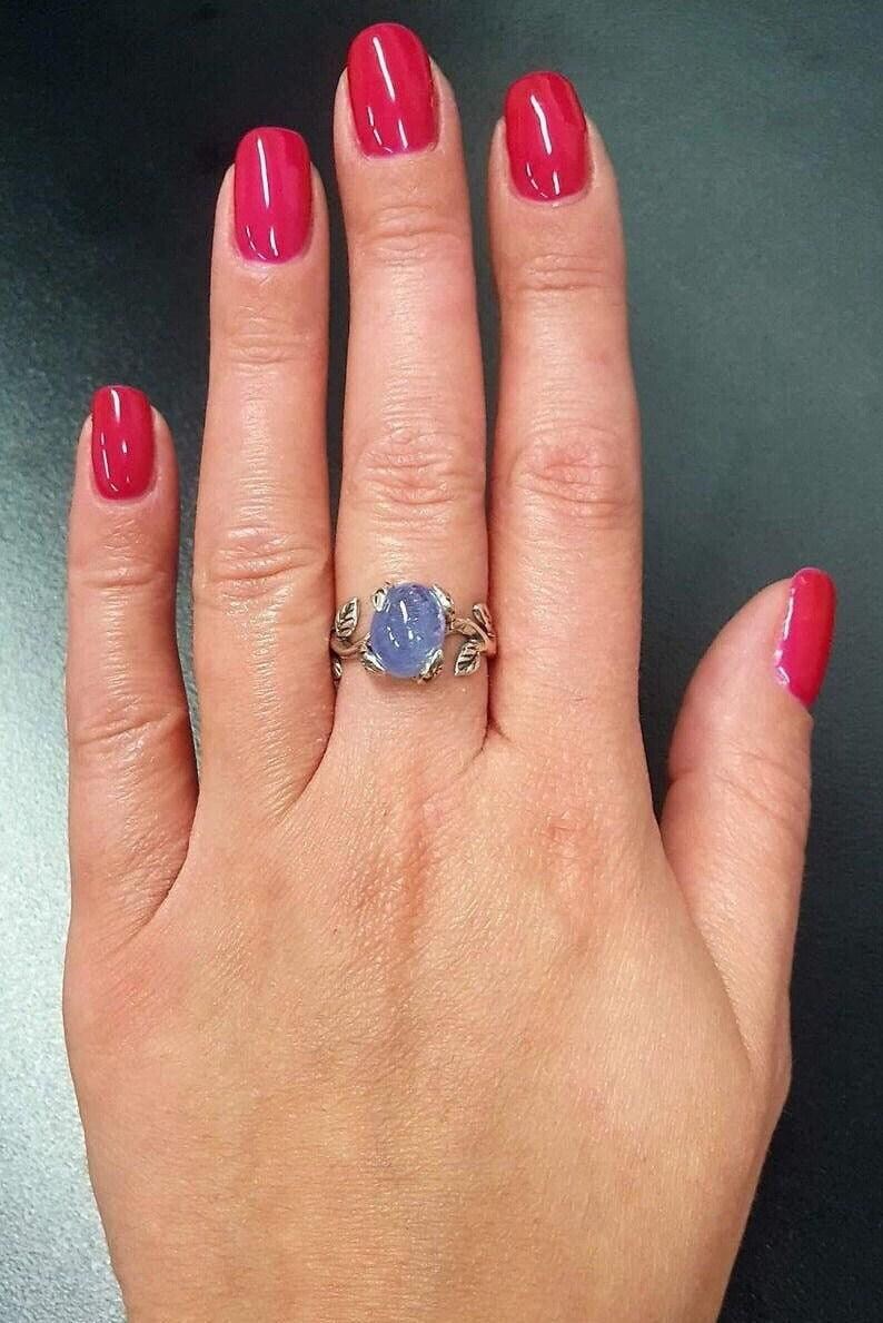 Garnet Ring, Natural Garnet, January Birthstone, Flower Ring, Vintage Ring, Red Ring, Dainty Ring, Silver Ring, 925 Solid Silver, Garnet image 8