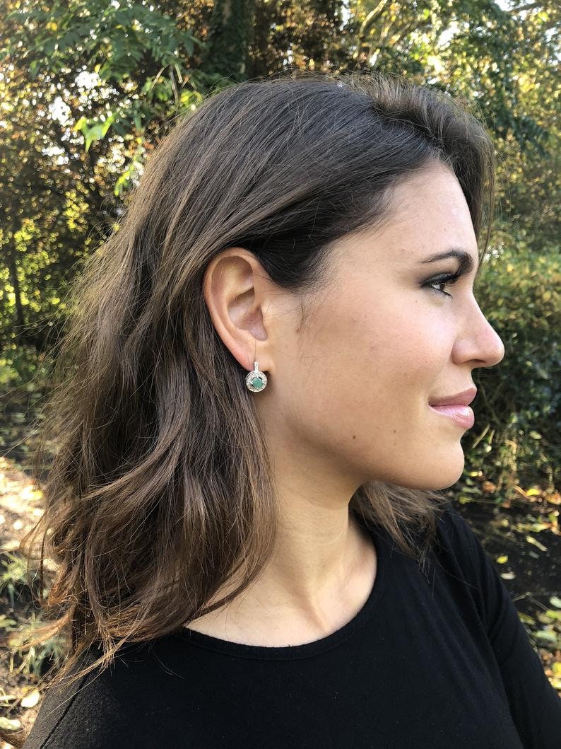 Natural Garnet January Birthstone Red Diamond Earrings Red Garnet Earrings Solid Silver Earrings Red Vintage Earrings Garnet Earrings