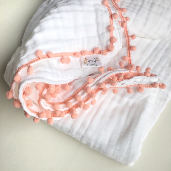 Sweet Pea Cloud- 6 Layered Muslin Heirloom Blanket