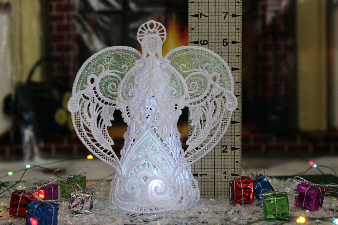 Angel Tree Topper Free Standing Lace Angel Christmas Angel Etsy