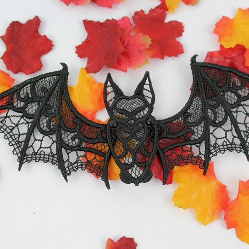 Halloween Bat, Articulated, Lace Bat, Gothic, Halloween Decor, Free Standing Lace, Set Discount