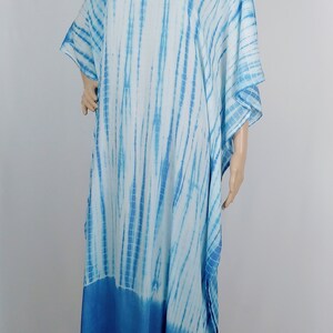 Blue kaftan, kaftans for women, caftan, kaftan, tie dye caftan, plus size kaftans,hand made kaftan, light weight kaftan, boho style. image 7