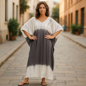 Black & White kaftan, kaftan, caftan dress, Kaftans for women, caftan, Caftans for women, Kaftan dress, tie dye kaftan, tie dye dress, boho.