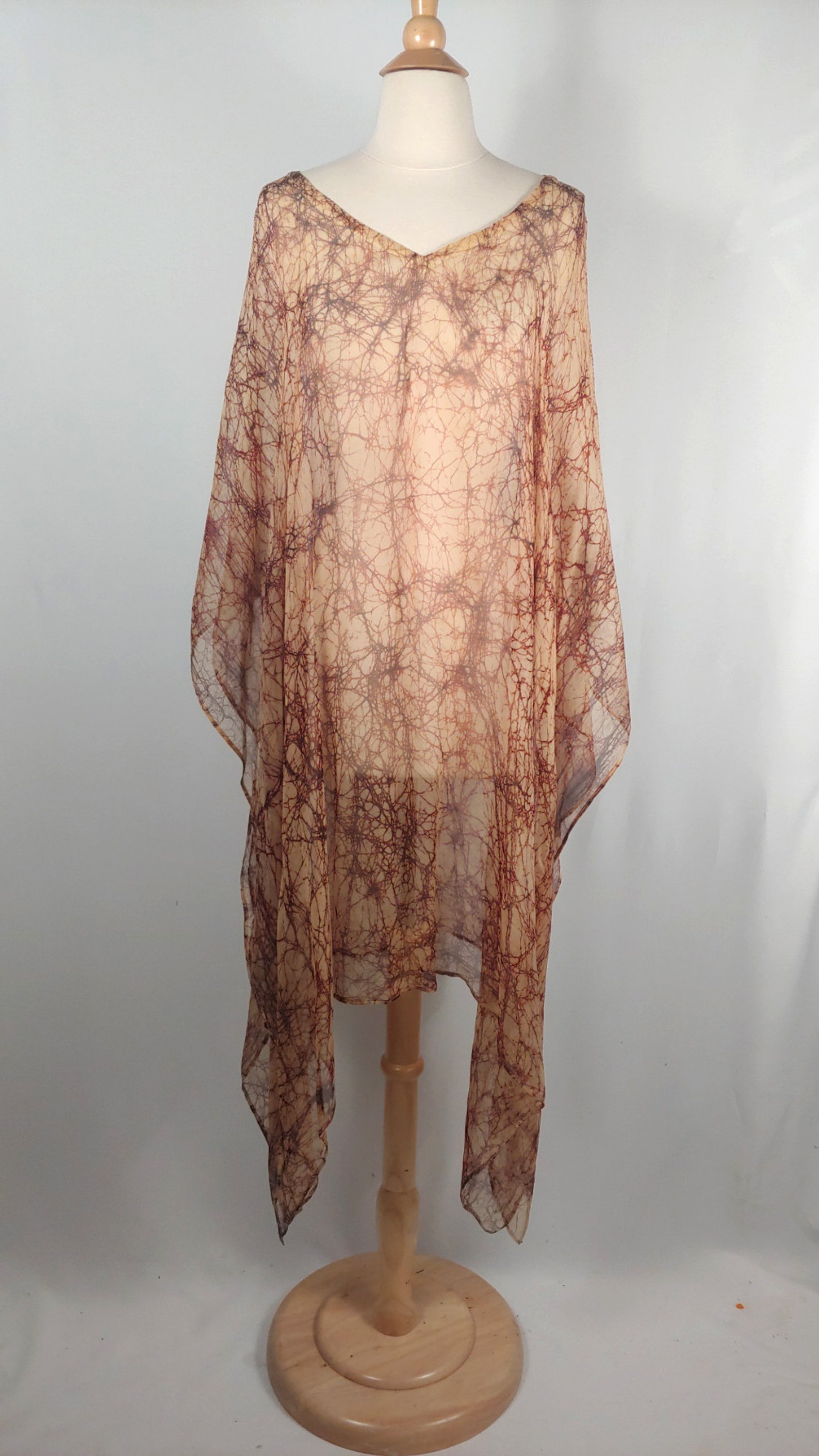 SHORT KAFTAN WITH SHEER SLEEVE ELECTRON LIBRE