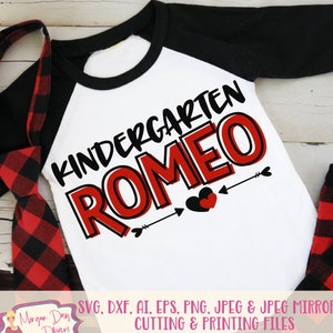 Dia dos Namorados SVG - Jardim de Infância Romeo SVG - Romeo SVG - Escola svg - Valentine svg - Menino - Arquivos para Silhouette Studio/Cricut Design Space