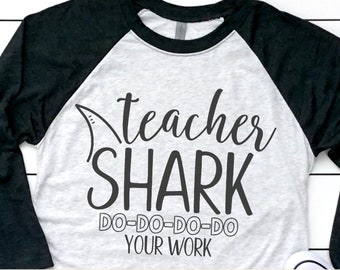 Download Teacher shark svg | Etsy