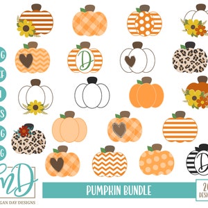 Pumpkin SVG Bundle, Pumpkin SVG, Fall SVG Bundle, Pumpkin Clipart, Pumpkin Bundle svg, Halloween svg, Floral Pumpkin svg, Thanksgiving svg,