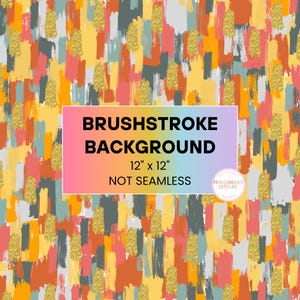 Colorful Brushstroke Background, Fall Pattern PNG, Digital Paper, Brush Strokes, Messy Paint, Sublimation, Gold Glitter, DTF, Autumn