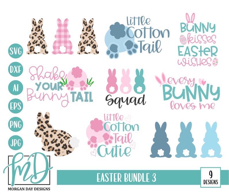 Download Easter SVG Bundle Easter SVG Easter Bunny SVG Family | Etsy