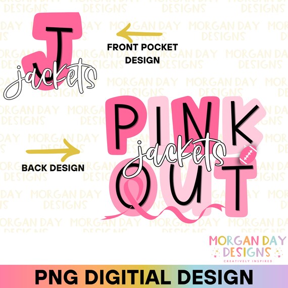 Pink Out Png, Jackets Png, Football Png Sublimation Designs, Pink Out Football Shirt Design, Pink Out Breast Cancer Awareness Png