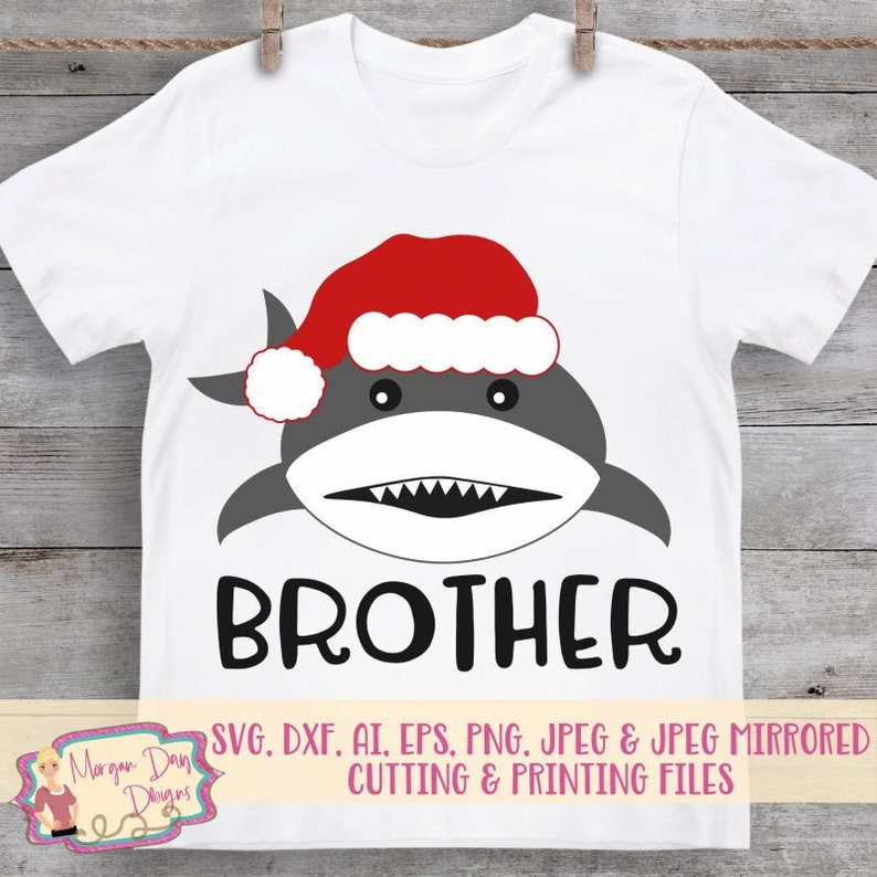 Brother Santa Shark SVG Christmas Shark svg Shark svg Brother Shark SVG Santa SVG Files for Silhouette StudioCricut Design Space