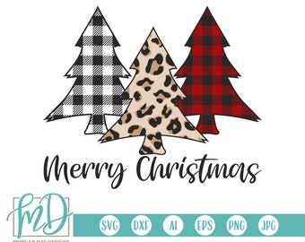 Christmas Tree SVG, Christmas SVG, Buffalo Plaid Tree SVG, Leopard Tree svg, Christmas Shirt svg, Christmas Sign svg, Cheetah Tree svg, Dxf