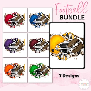 Football Sublimation PNG Bundle, Football Cheer Designs, Football Shirt Design, Cheerleading Png, Preppy Mascot PNG, School Spirit Shirt Png