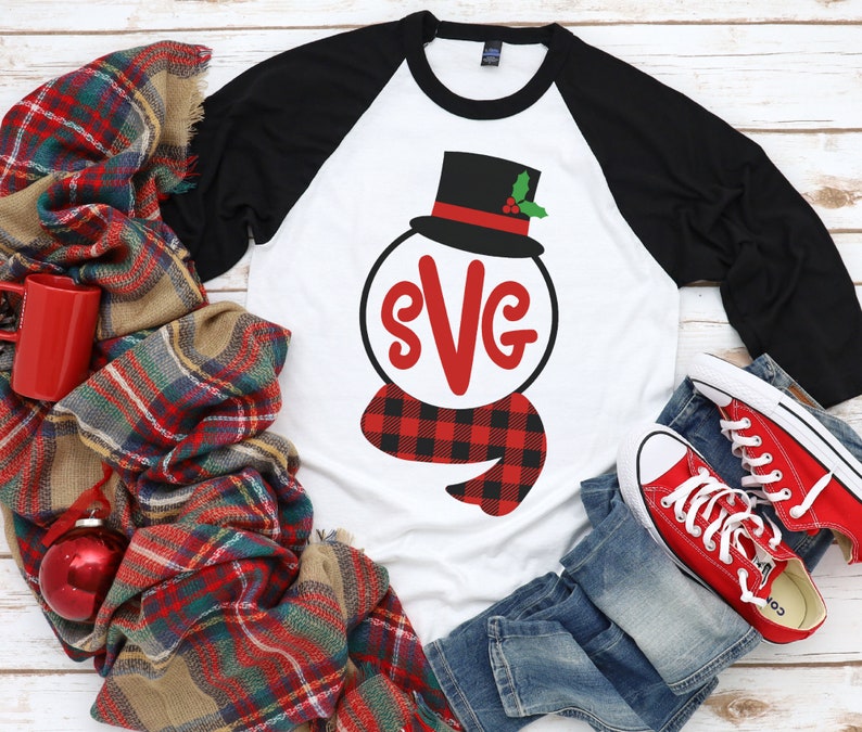 Download Snowman Monogram SVG Christmas Monogram SVG Christmas SVG ...