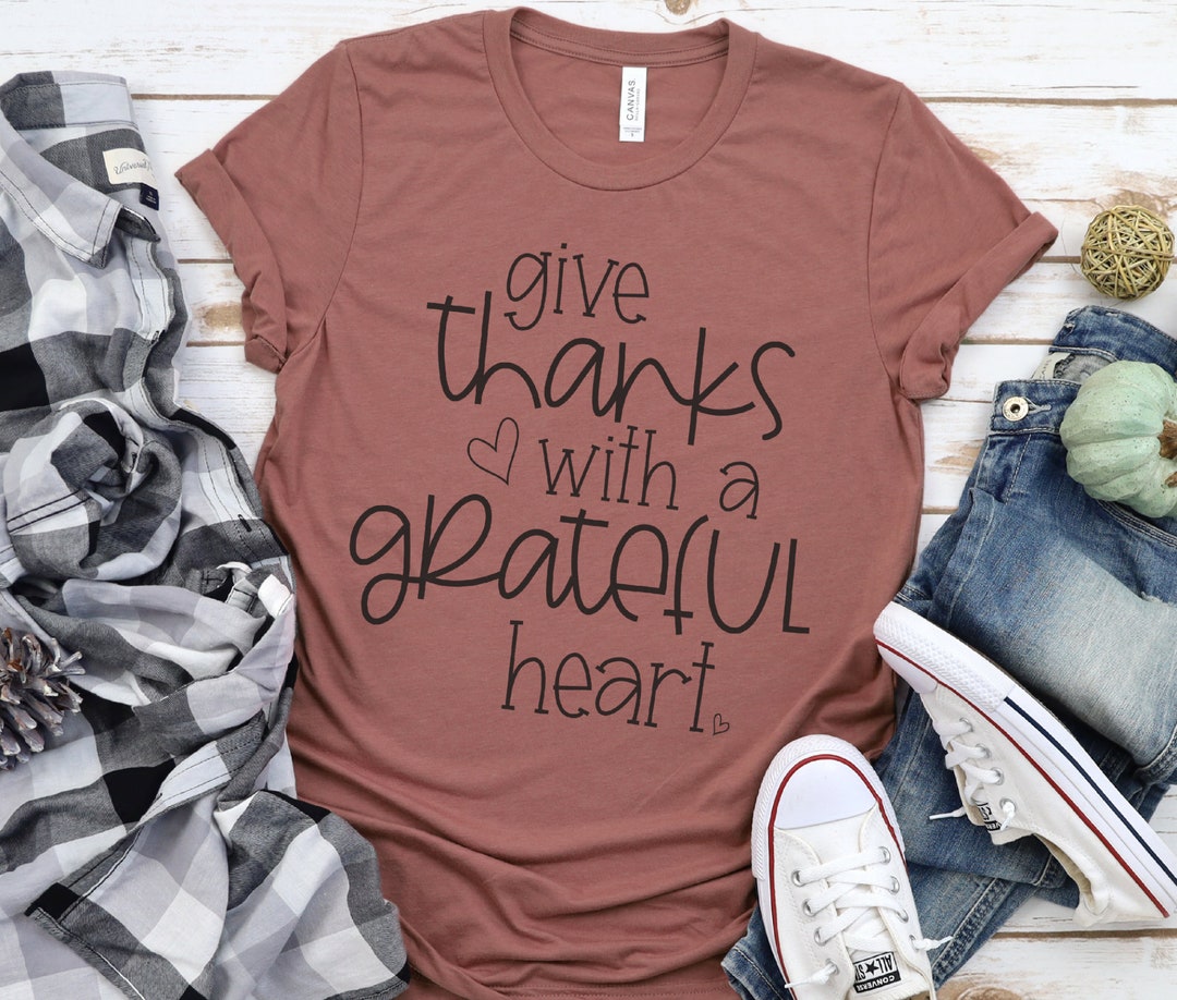 Give Thanks With A Grateful Heart SVG, Thanksgiving Quote SVG, Fall SVG ...