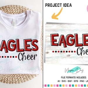 Eagles SVG, Eagles PNG, Cheer SVG, Cheerleader Svg, Cheer Coach Svg, Cheerleading, Cheer Mom Svg, Cheer Sister Svg, Cheer Shirts
