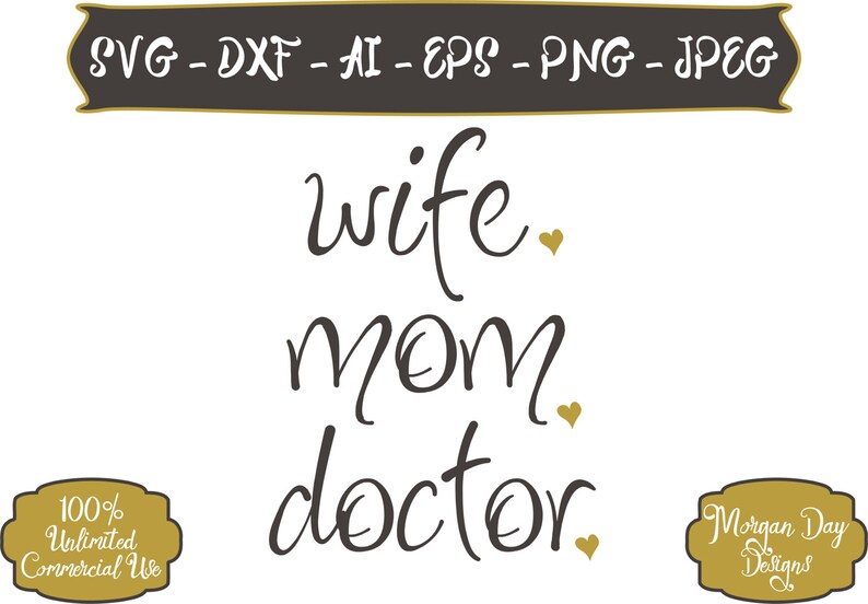Download Wife Mom Doctor SVG Mom Life SVG Wife SVG Doctor svg | Etsy