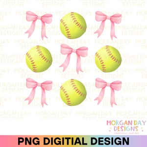 Coquette Softball PNG, Pink Bow Aesthetic PNG, Softball PNG, Preppy Social Club, Trendy Shirt, Sublimation Design, Digital Download