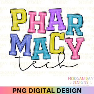 Pharmacy Tech Png, Pharmacist Png, Pharmacy Technician Png, CNA, CMA, Sublimation Design, Nurse Png, Instant Download