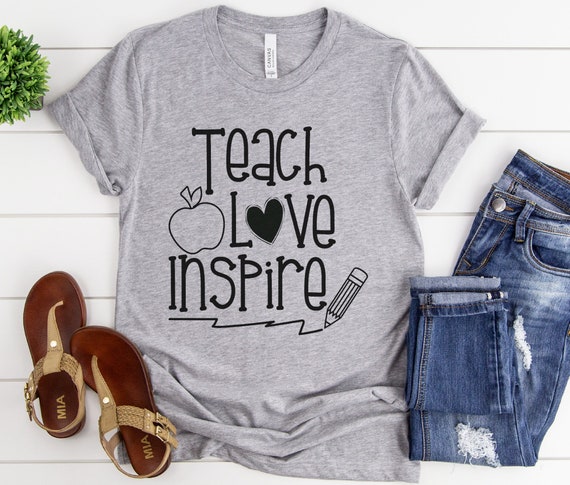 Download Teach Love Inspire Svg Teacher Svg Back To School Svg Etsy