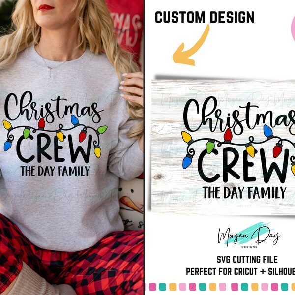 Christmas Lights Name Svg Etsy