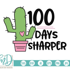 100 dagen scherpere SVG, 100 dagen school SVG, 100 dagen SVG, school SVG, 100e dag SVG, school clipart, cactus SVG, cactus clipart, cut-bestand