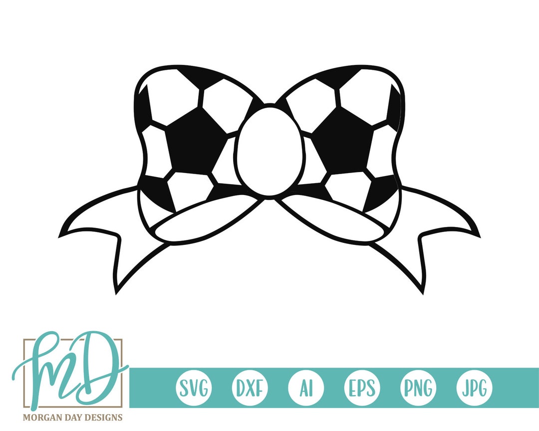 Soccer Bow SVG, Soccer SVG, Soccer Clip Art, Noun SVG, Icon Svg, Soccer